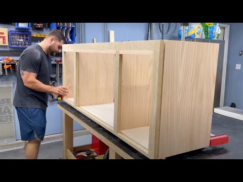 Building a Custom FARMHOUSE TV Stand from White Oak!
