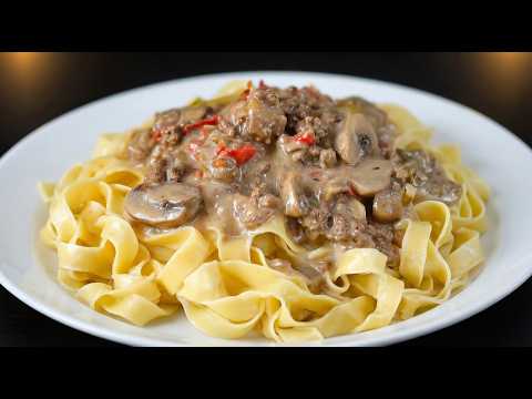 This recipe will drive you crazy ! Incredibly delicious spaghetti with ground meat in 15 minutes!