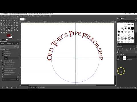 Circular Text in GIMP