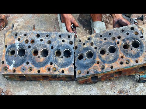 How to Weld 2 Pieces of Broken Faw Truck Engine Head ||