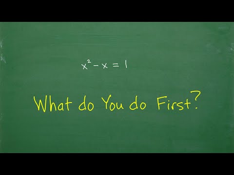 What’s the First Step in this ALGEBRA problem?