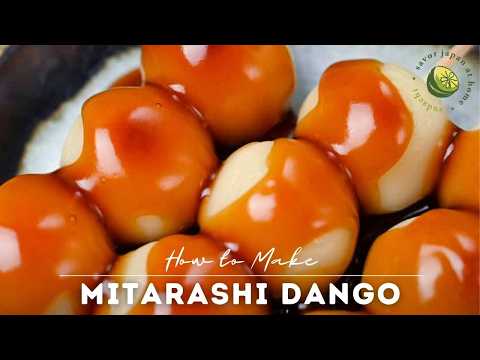 Homemade Mitarashi Dango with Tofu (Sweet Soy Glazed Japanese Dumplings)