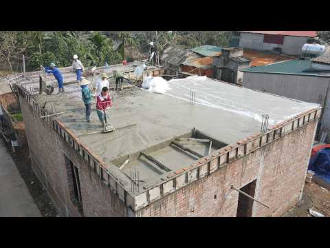 🤟How we built the cheapest house in the world - Completed reinforced concrete floor