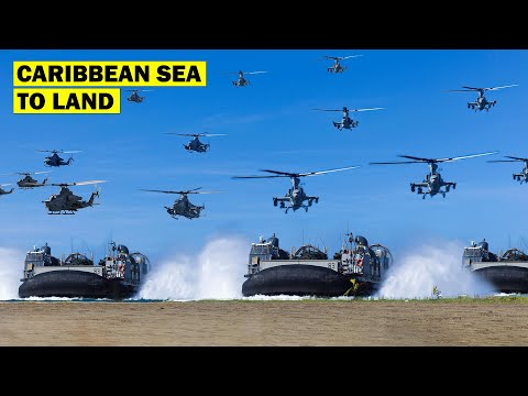 U.S. Marines Showcase Amphibious Assault Power From the Caribbean Sea