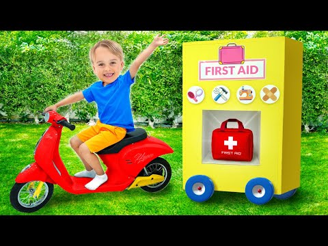 طفل يتظاهر بلعب دور الطبيب ويساعد الجميع - قصص مفيدة مع كريس