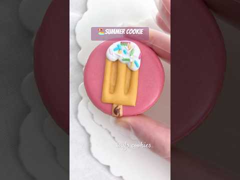 🏖️Easy summer cookie decorating #cookiedecorating #royalicing #cookies