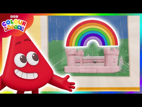 Rainy Day Rainbows 🌧️🌈 | Kids Learn Colours | Colourblocks