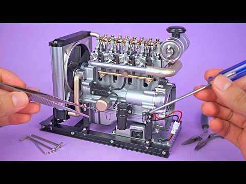I Built an Amazing Mini 4-Cylinder Diesel Engine | Metal Engine Model Kit