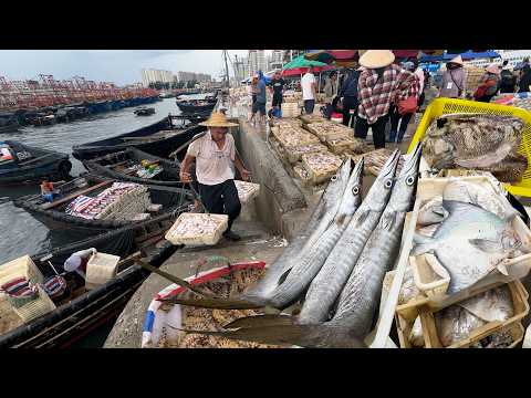 廣西 北海 最大漁港碼頭 海鮮批發市場 海鮮加工 石斑魚23元一斤 藍花蟹40元一斤 大生蠔2.5元一隻 Seafood Market StreetFood Citywalk