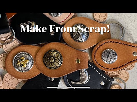 How To Make Leather Key Fobs - Turn Bits And Pieces To Profit #weaverleather #buckleguy