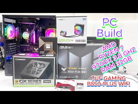 PC Build Ryzen 7 9700X RAM 32GB | TUF GAMING B850-PLUS WIFI | Step-by-Step Full PC Assembly