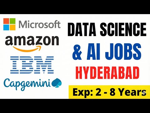Microsoft & Amazon Hiring! Data Scientist & AI Jobs in Hyderabad | IBM, Capgemini Recruitment 2025