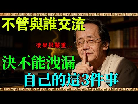 真正的命苦,都是嘴巴「漏」掉的!這3件事爛在肚子裡也不要說,一說福氣全散光,神仙都救不了你!#倪海廈 #倪海廈 #倪師 #養生 #健康 #易經 #中醫 #TCM