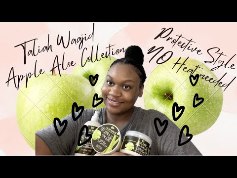 Protective hairstyle using Taliah Waajid’s Apple Aloe Collection | Natural kinky curly short hair ￼