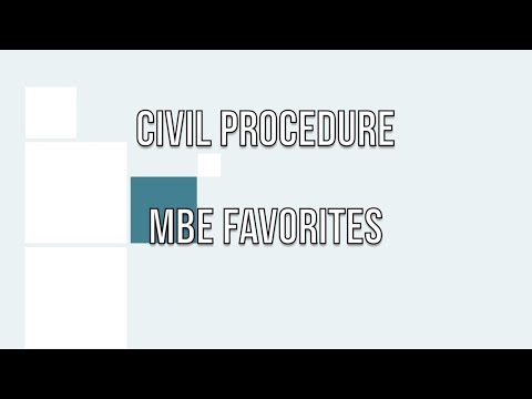 Civil Procedure MBE Favorites first video
