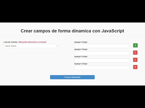 Crear campos de forma dinamica con JavaScript