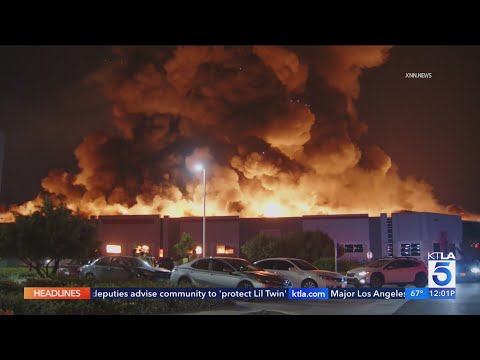 Ontario warehouse goes up in flames; employee suspected of arson