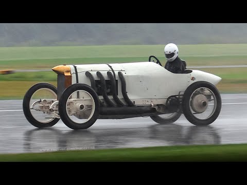 1909 Benz 200HP 'Blitzen Benz' Record Car w/ 21.5-litre 4-cylinder: Accelerations & Hillclimb Action