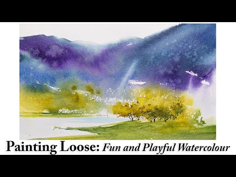 Painting Loose in Watercolour: a Fun and Playful Landscape | Wet-on-Wet Technique | Colour Theory