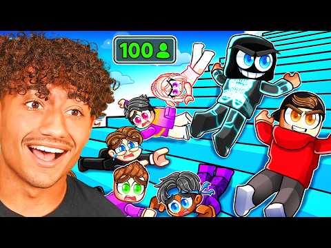 ROBLOX 100 PLAYER SLIPPERY STAIRS!