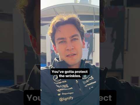 George Russell drops his skincare routine #GeorgeRussell #MercedesF1 #F1 #Skincare