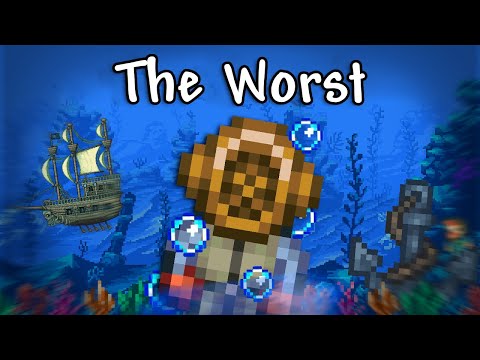 Beating Terraria without leaving water. (Terrible idea)
