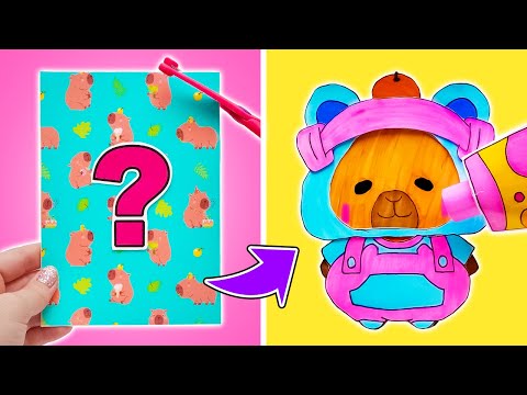 Capybara Cuteness Overload! 🦫💖 DIY Crafts, Blind Bag Unboxing & Squishy Squeeze Fun! 😍🎁