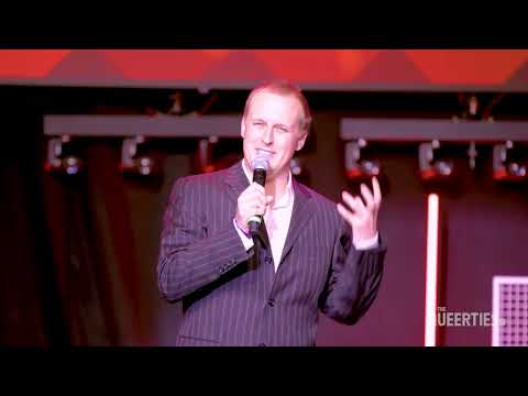 John Early presents the ICON AWARD to Cole Escola at the 13th annual Queerties