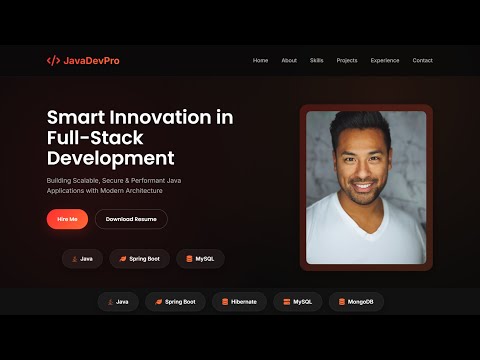 Create a Clean & Modern Responsive Portfolio Website | Step-by-Step Using HTML, CSS & JavaScript