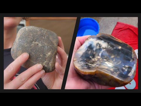 From Start to Finish: Wet Polishing a Large Rock #wetpolisher