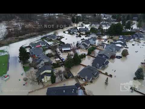 12-16-2025 Pacific, WA - Levee Failure - Neighborhoods Flooded