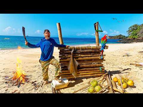 9-DAYS DESERT ISLAND SURVIVAL (Delirious) - DEATH APPLE, 6-hrs Exploring, Foraging Unique New Foods!