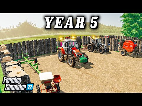 Used 178 Trees to build a SHED on "1 square map" - Farming Simulator 22 Timelapse