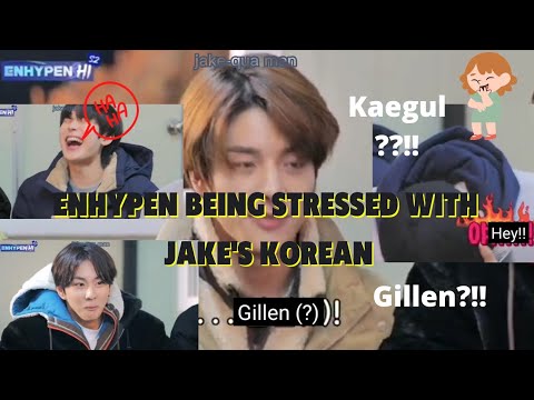 jake' strugle with korean and there is jungwon always fixed jake 🤣😂[enhypen]