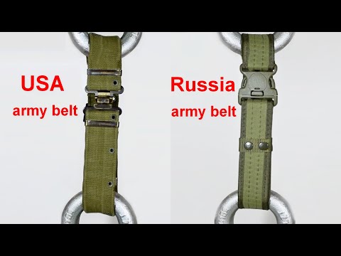 HYDRAULIC PRESS VS ARMY BELTS, USA AND RUSSIA