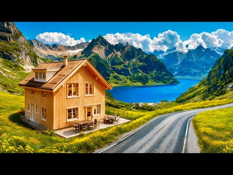 Swiss Villages , Driving in Heaven on Earth + Relaxing Music  , part  3