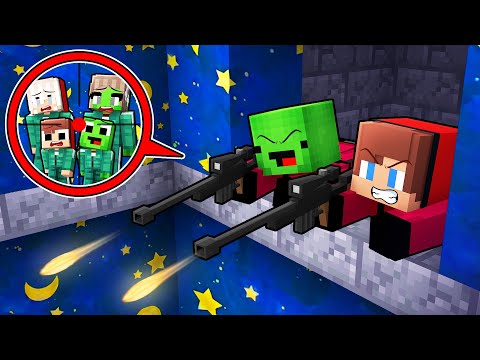 JJ and Mikey Became Secret Snipers to Troll Families in SQUID GAME 3 in Minecraft (Maizen)