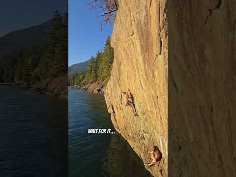 Climbing a 45 foot cliff over the ocean…👀