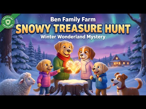 Ben Family Farm – Snowy Treasure Hunt Winter Wonderland Mystery! ❄️ Safe Winter Cartoon for Kids