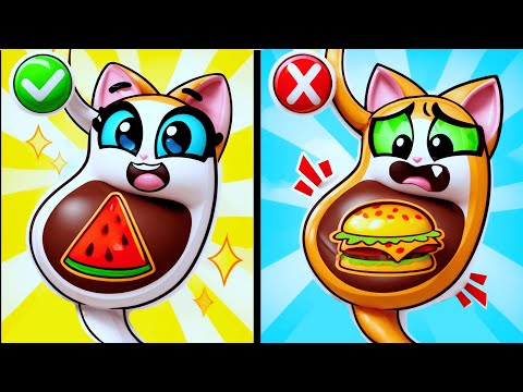 Eat Healthy, Baby Cat! 🍎 Good Habbits For Kids 🌟 All Cartoons For Toddlers by Purr-Purr Stories