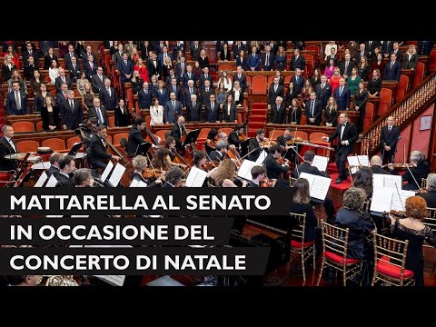 Mattarella al Senato della Repubblica in occasione del concerto di Natale