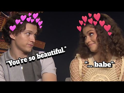 tom holland and zendaya flirting for almost 19 minutes straight