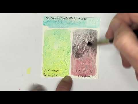 My 2025 Favourite Watercolour Paints: Daniel Smith Cobalt Teal Blue & mixes (Advent Swatches Day 16)