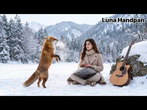 π² Winter Forest Therapy | Handpan & Acoustic Guitar in the Deep Jura Snow (1-Hour Soft Focus)