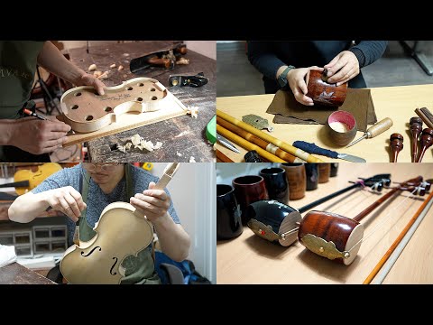 Western Violin VS Eastern Haegum - The Process of Making Instruments by Craftsmen