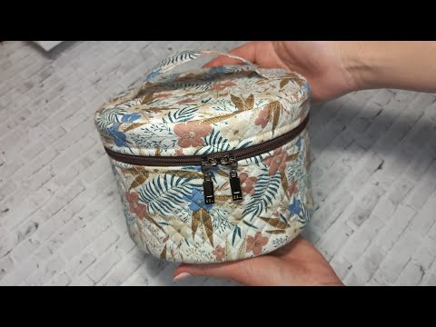 DIY/ШЬЮ КРУГЛУЮ КОСМЕТИЧКУ НА МОЛНИИ #sew#ручнаяработа#шьюсама