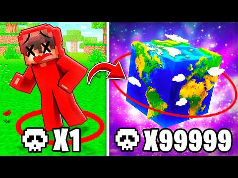 1 Death = Circle GROWS in Minecraft!