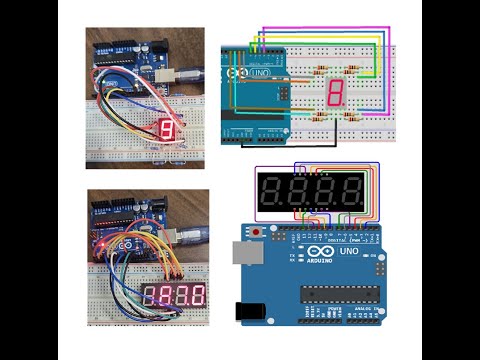 7-segment with 1 and 4 Digits, SevSeg Library, Counter Using Arduino millis