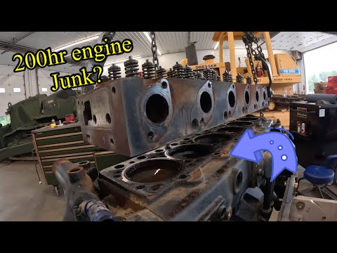 Pulling apart a dead ex military John Deere engine with only 200 hrs! 9.0L 6090 part 1