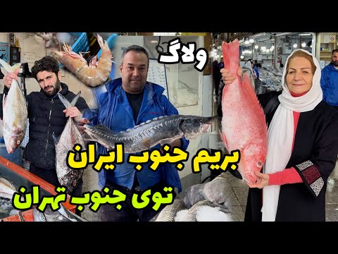 بریم جنوب ایران ولی توی جنوب تهران 🤗 / اینجا چقدر با صفاست ، بریم خرید و انواع ماهی رو بشناسیم